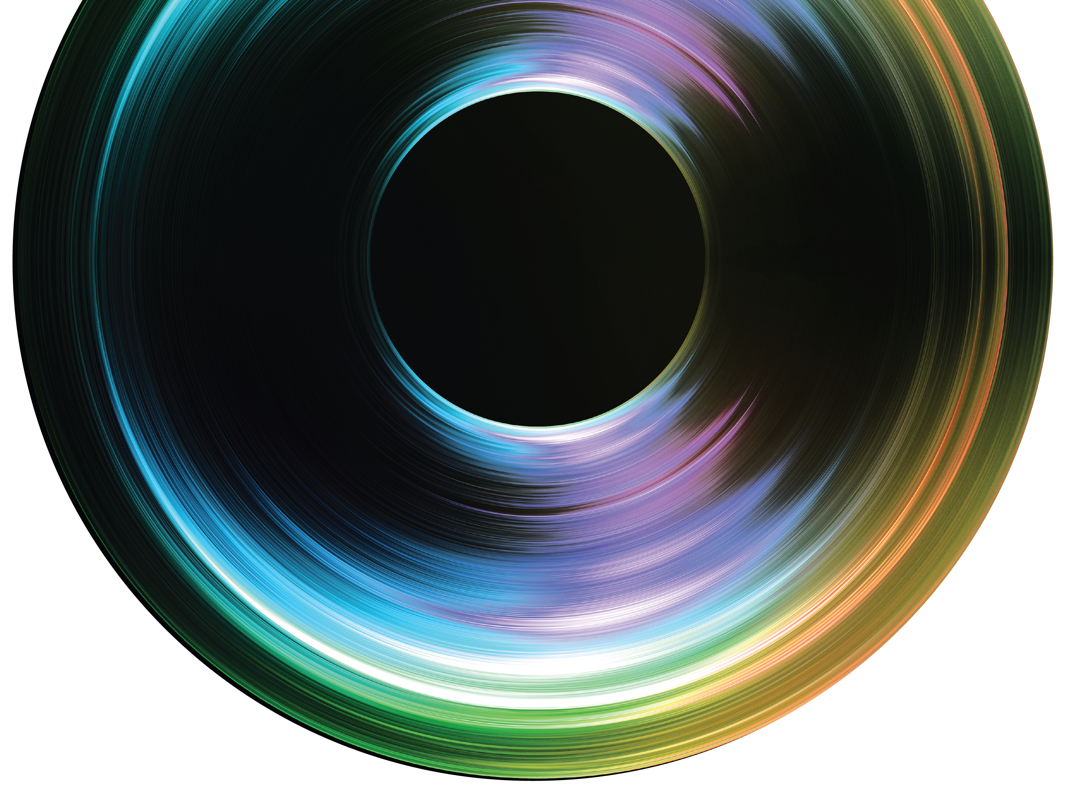 An abstract multi-color circle